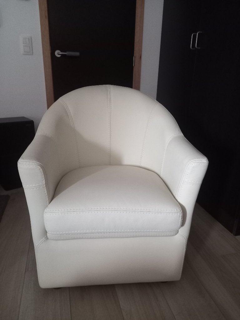 Fauteuil en cuir, Maison & Meubles, Fauteuils, Autres matériaux, Moins de 75 cm, Comme neuf, Enlèvement