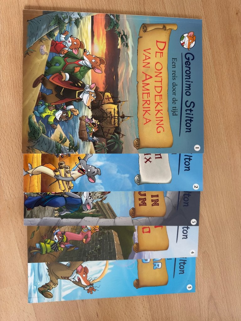 Geronimo Stilton reis door de tijd 5 strips stripserie, Boeken, Meerdere stripboeken, Ophalen of Verzenden, Nieuw, Geronimo Stilton