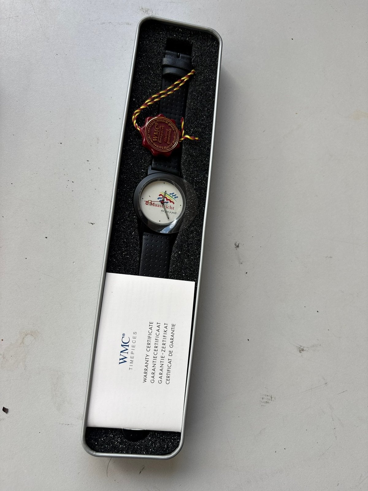 Nieuw WMC Timepieces Maastricht Relatiehorloge Compleet, Bijoux, Sacs & Beauté, Envoi, Comme neuf