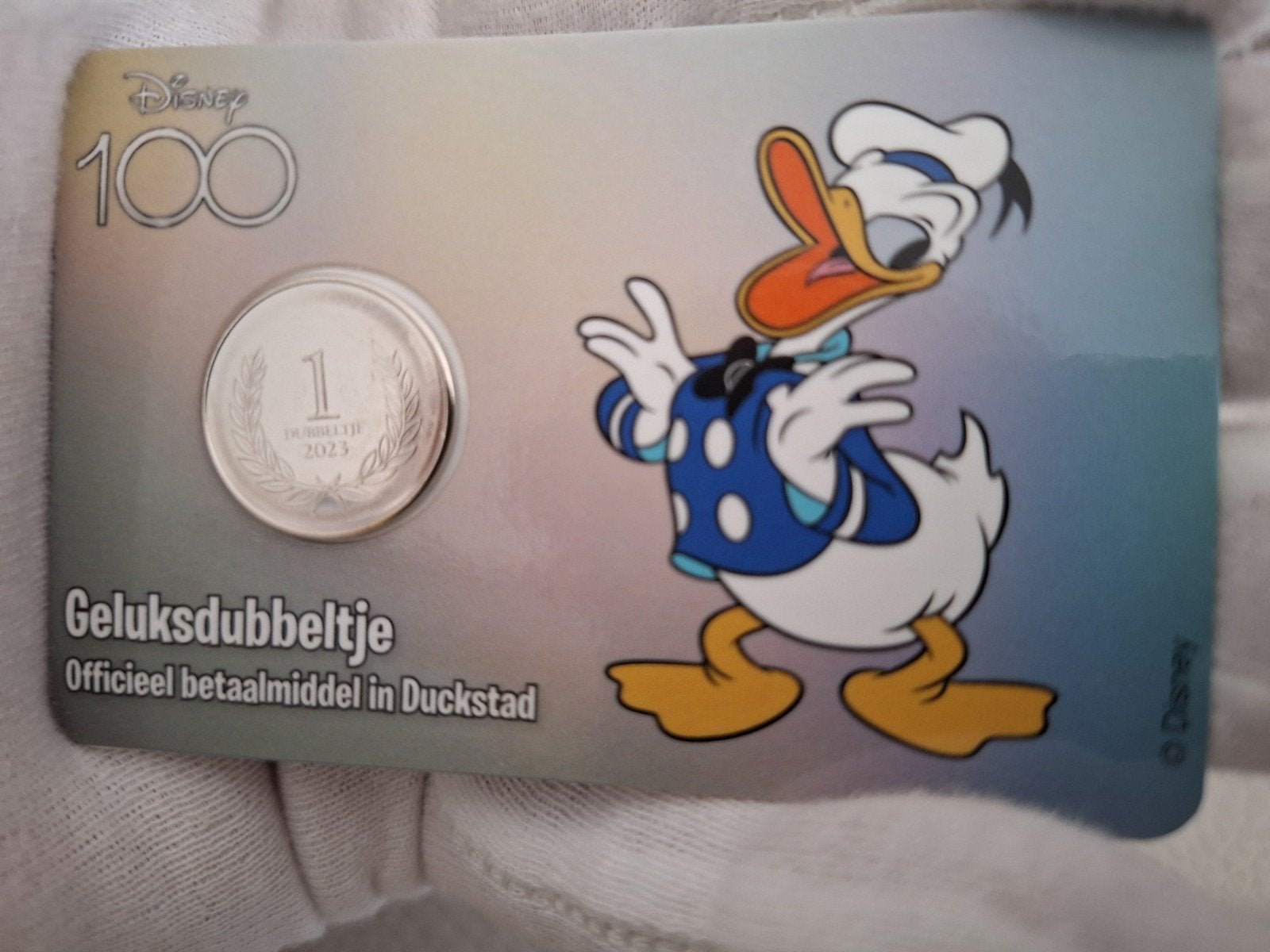 Donald Duck Geluksmuntje, Postzegels en Munten, Ophalen of Verzenden