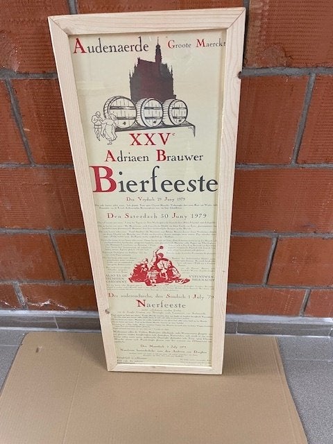 AFFICHE ADRIAEN BRAUWER BIERFEESTEN 1979 KADER + GLAS, Enlèvement, Autres types