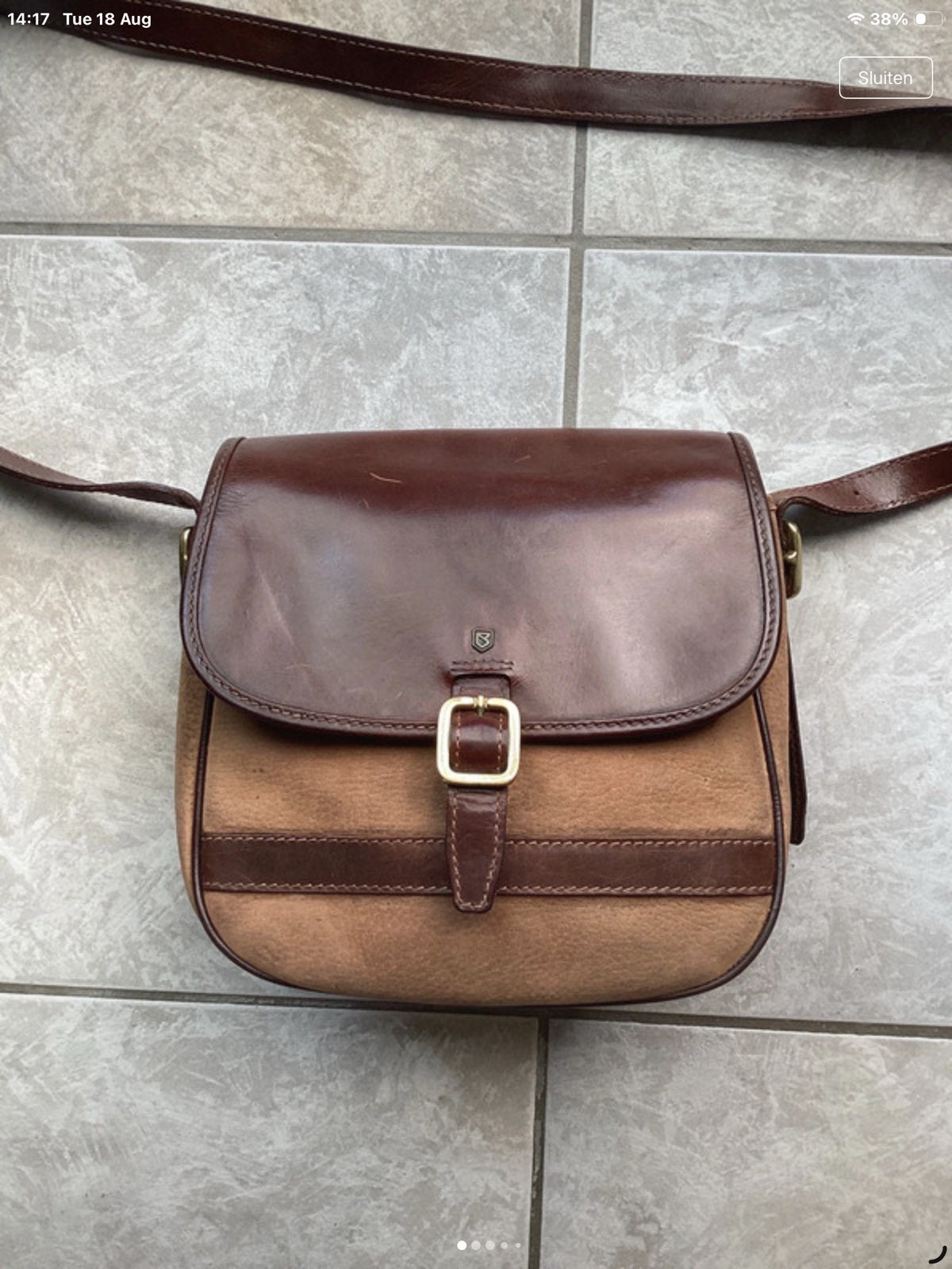 Dubarry Clara handtas vintage, Handtassen en Accessoires, Tassen | Schoudertassen, Overige merken, Gebruikt, Bruin, Ophalen of Verzenden
