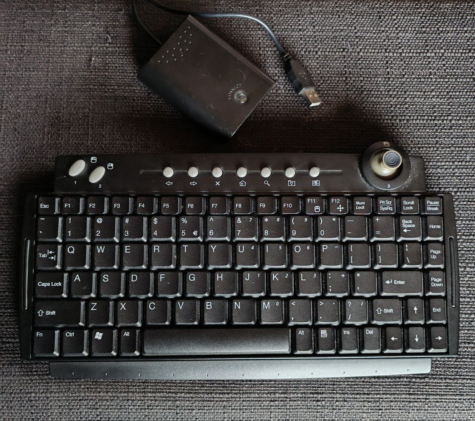 Clavier mini portable sans fil QWERTY USA keyboard wireless, Multimediatoetsen, Gebruikt, Ophalen of Verzenden, Draadloos