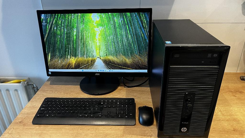 PC bureautique Intel i5 complet (tour-écran-clavier/souris), Reconditionné, Avec moniteur, Enlèvement, HP