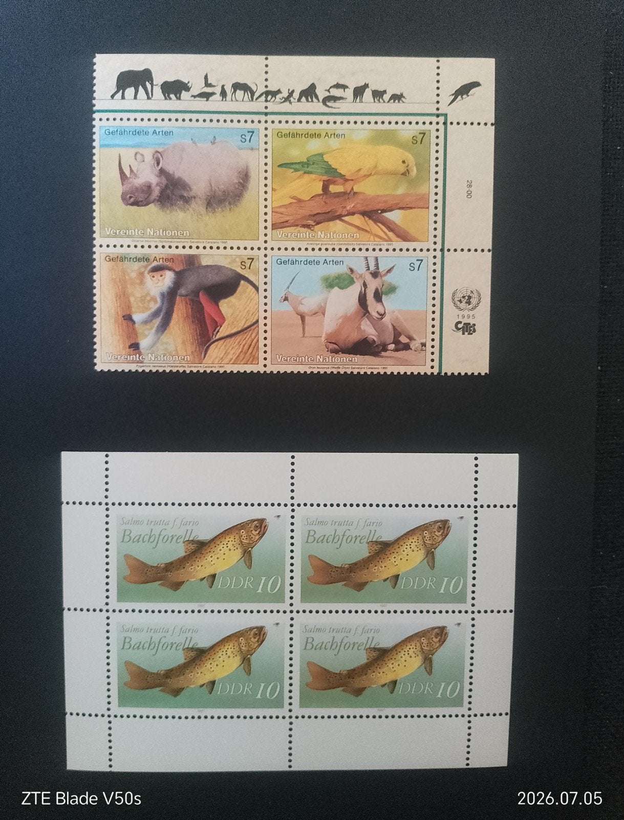 Carte postale avec timbres Fisch Diere, Enlèvement ou Envoi