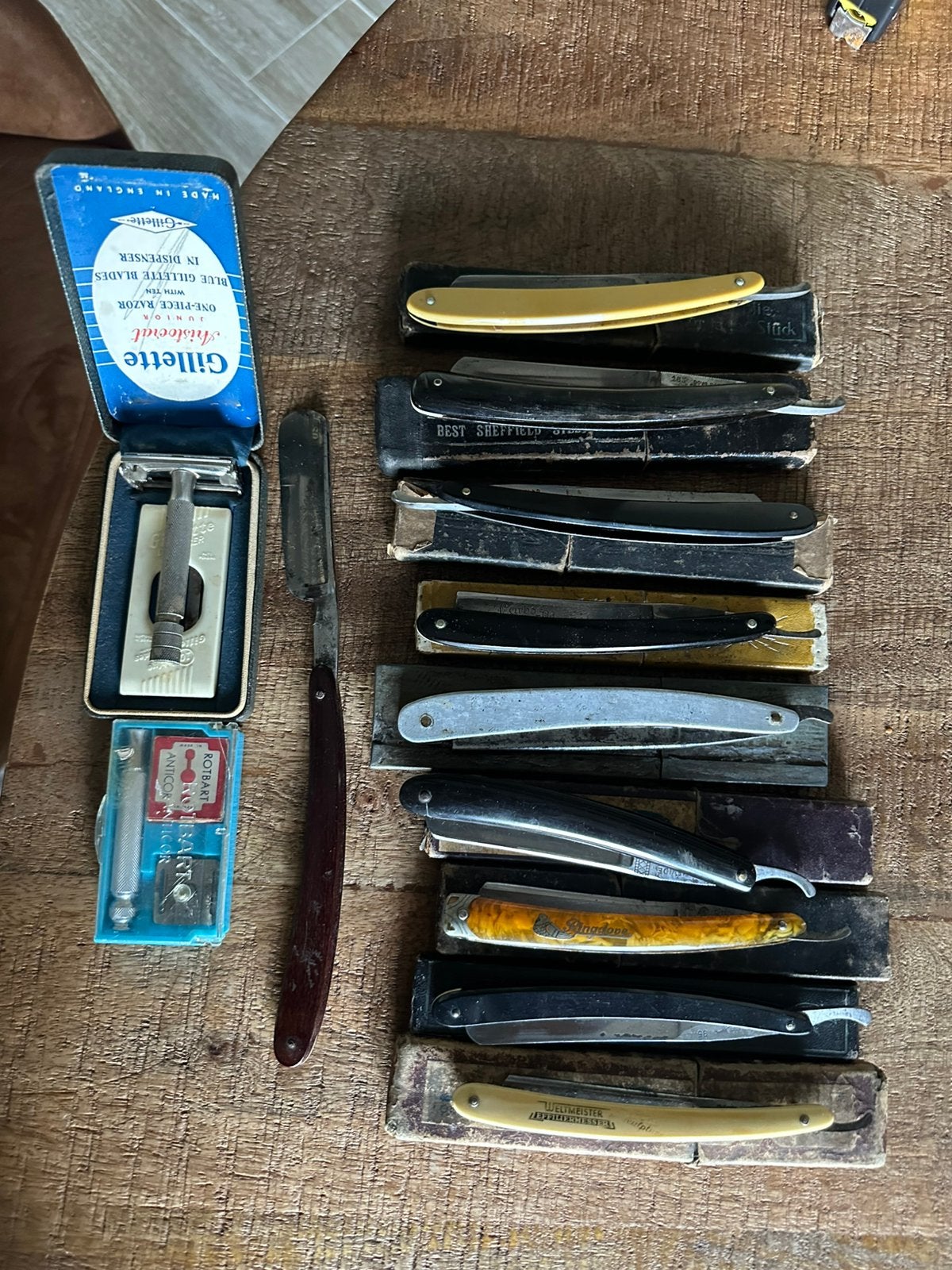 Lot antieke en vintage scheermesjes, Antiek en Kunst, Ophalen of Verzenden