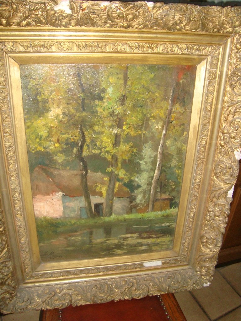 Schilderij van ISIDOOR MEYERS(1836-1917), Antiquités & Art, Art | Peinture | Classique, Daté, Peinture à l'huile, Paysage, Enlèvement