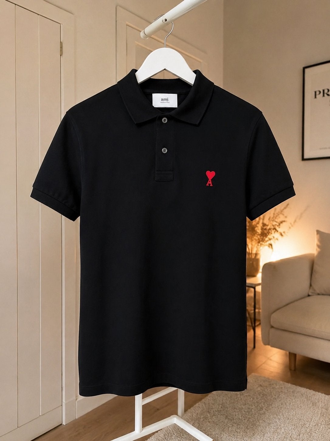 Polo Ami noir, Enlèvement ou Envoi, Neuf, Taille 48/50 (M), Noir