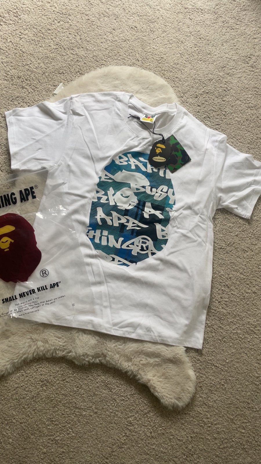 Bape shirt, Enlèvement ou Envoi, Neuf, Taille 48/50 (M), Blanc