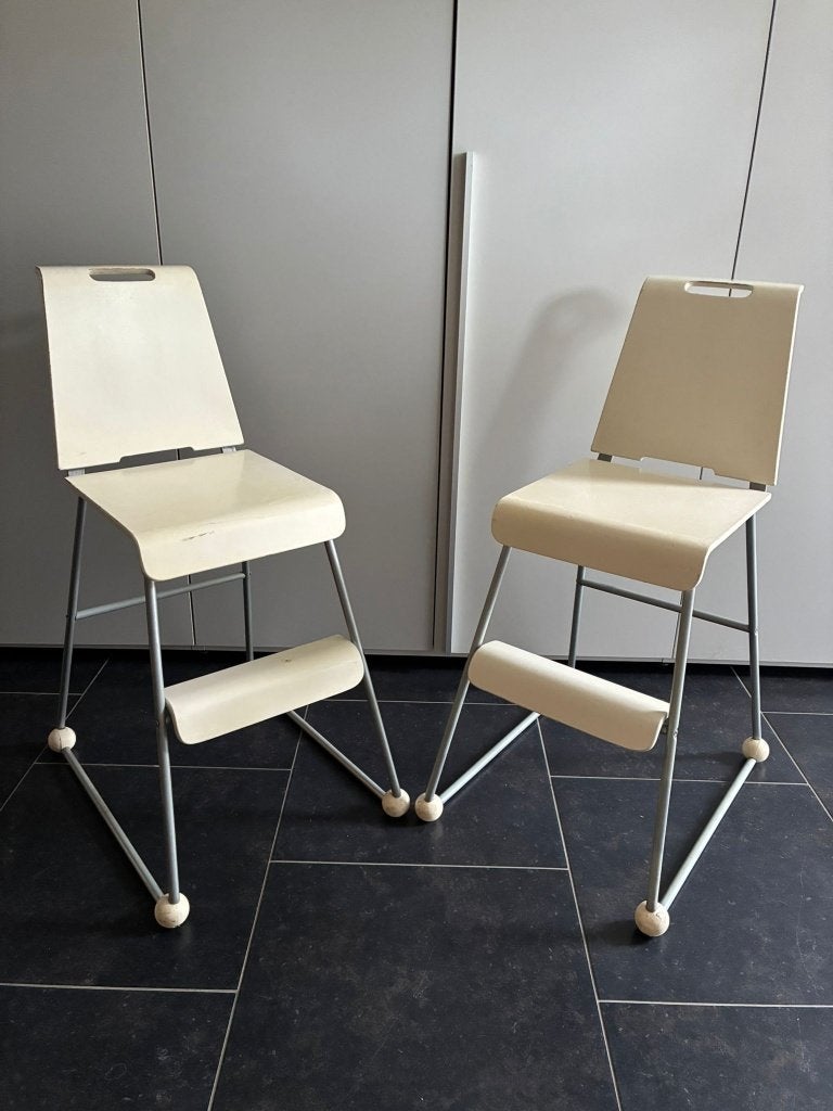 Set van 2 witte Gassel kinderstoelen, Ophalen, Gebruikt, Twee, Wit