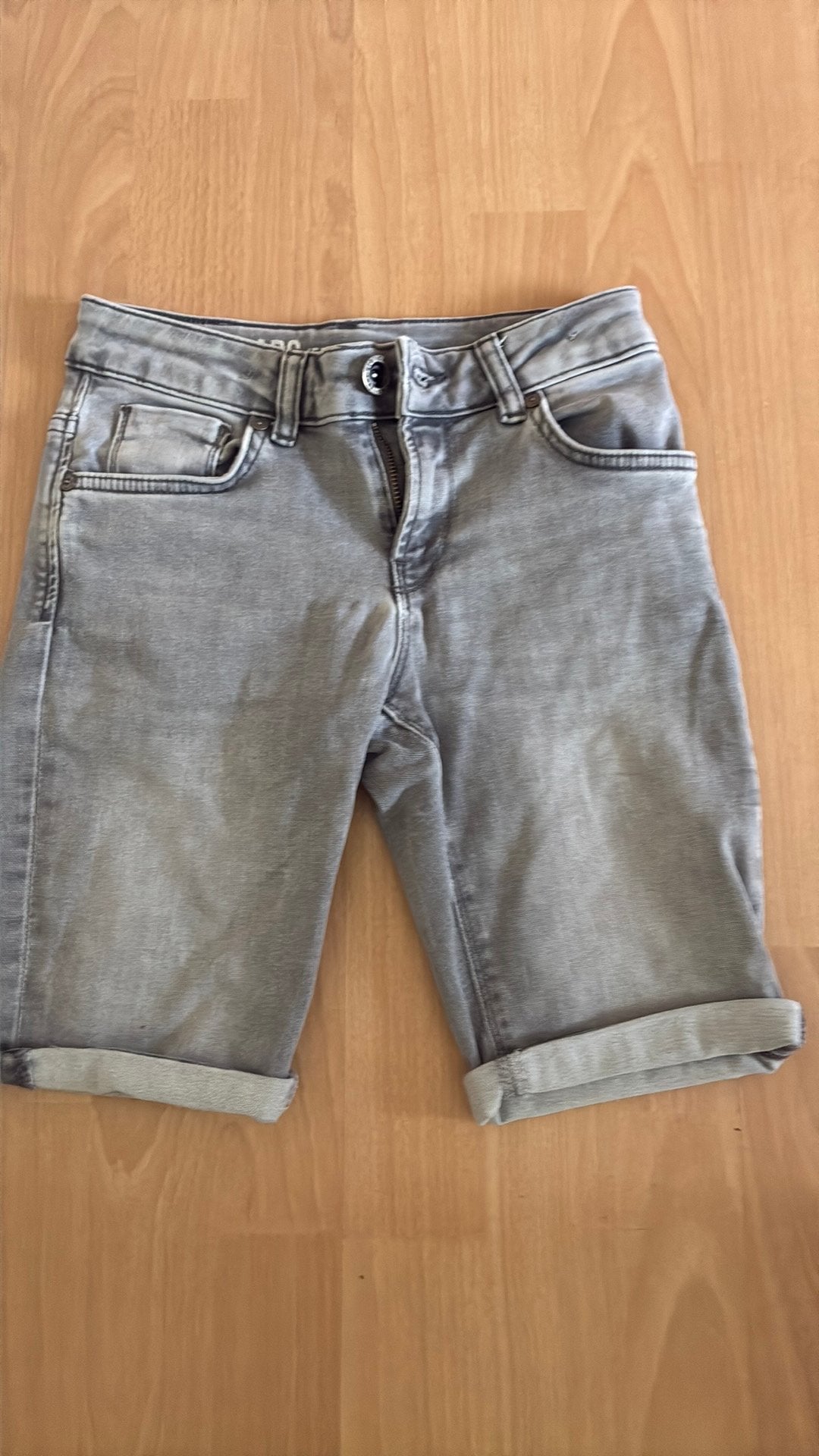 Grijze short carsjeans, Verzenden, Gebruikt, Jongen, Broek