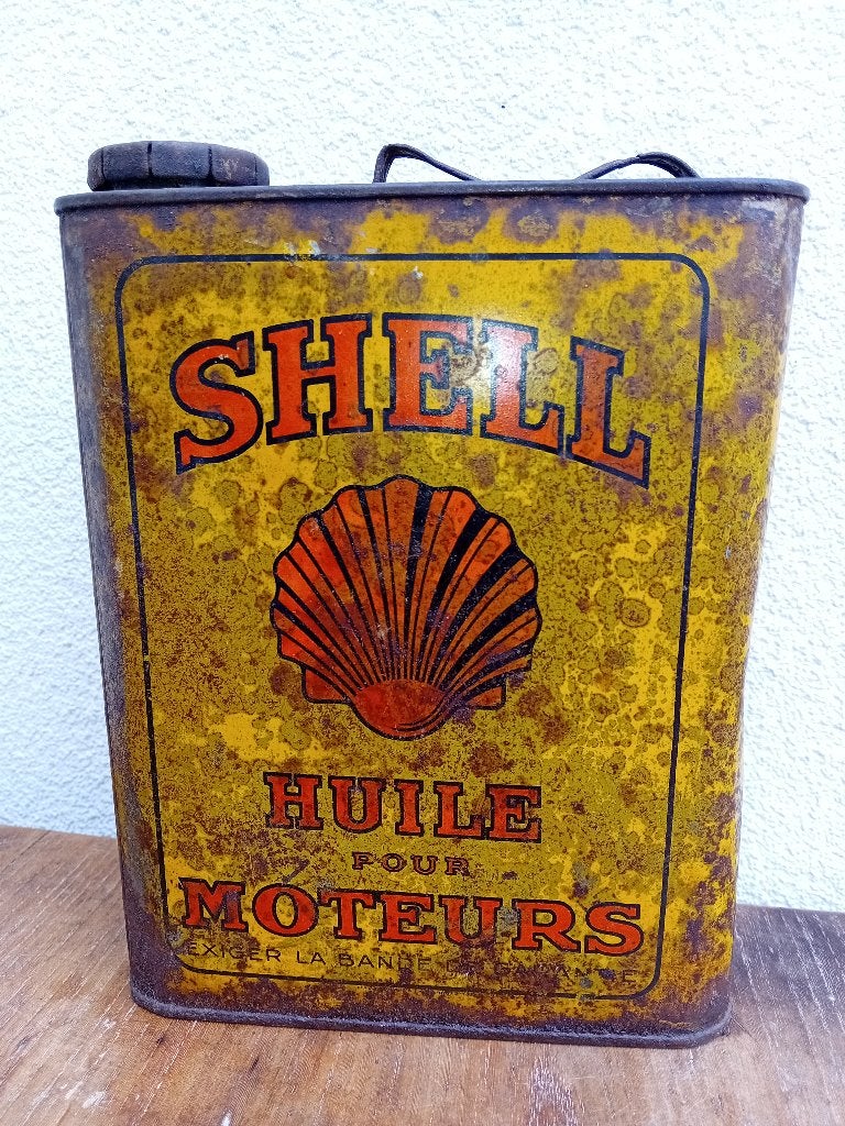 Zeldzaam olieblik SHELL huile monteurs, Verzamelen, Ophalen of Verzenden, Gebruikt