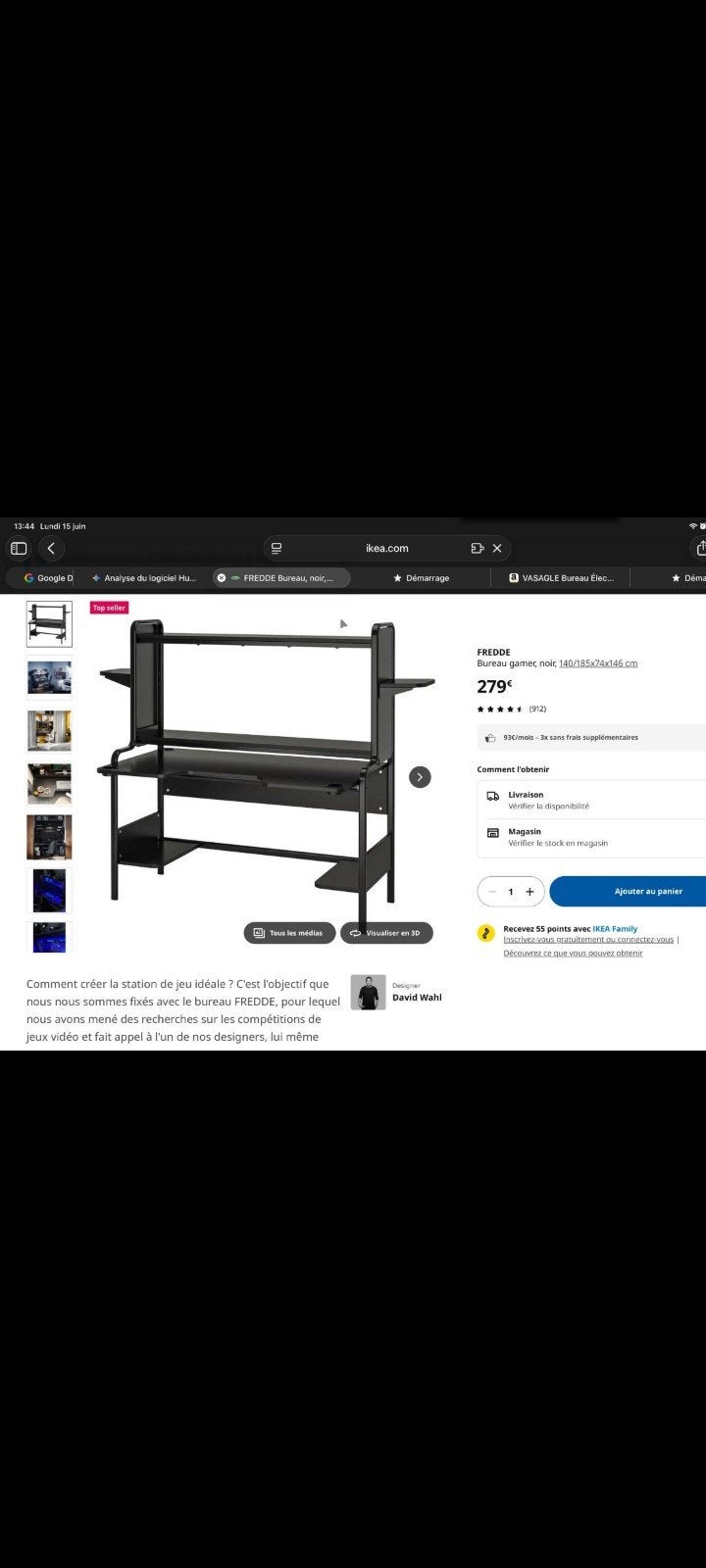 Bureau gamer, Enlèvement
