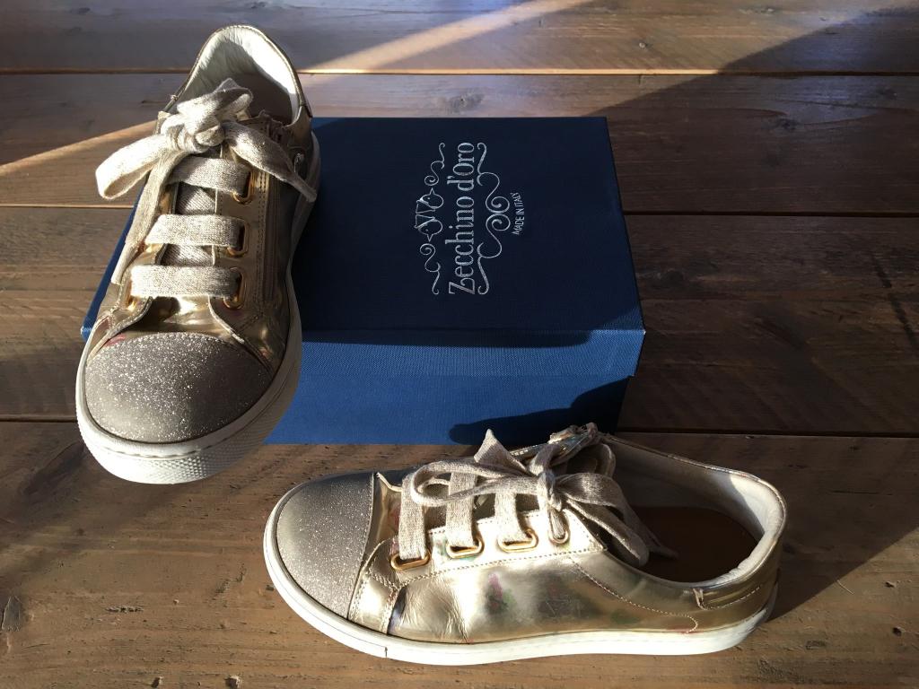 ZECCHINO D'ORO, gouden (vlinder) sneaker maat 33, Kinderen en Baby's, Kinderkleding | Schoenen en Sokken, Gebruikt, Meisje, Schoenen