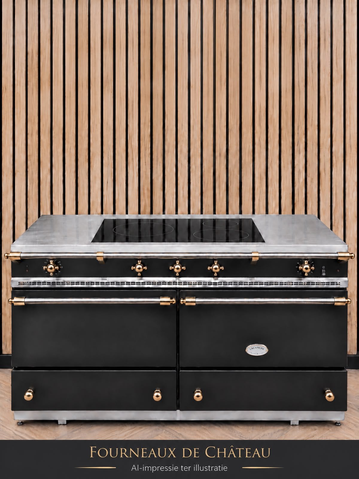 Lacanche Zwart 150cm Inductie + Dubbele oven, Elektronische apparatuur, Ophalen of Verzenden, Inductie
