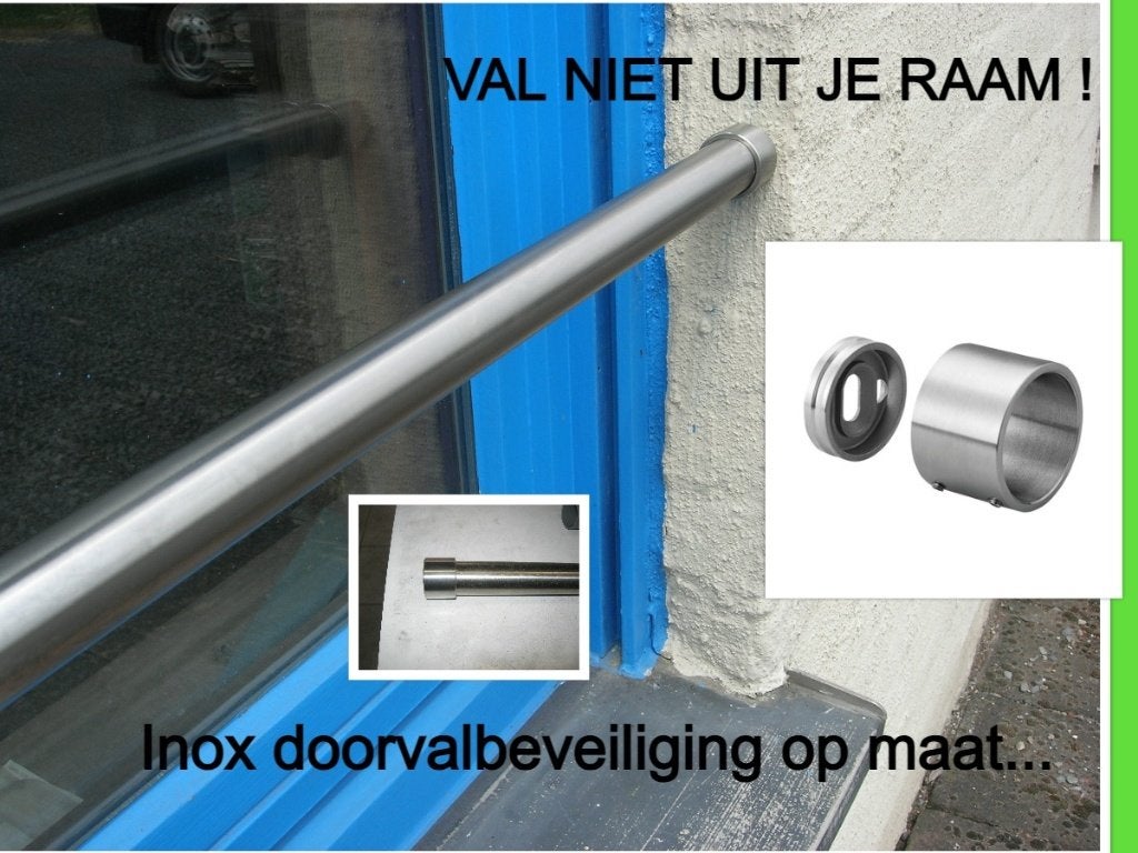 doorvalbeveiliging voor ramen - inox valbeveiliging OP MAAT, Doe-het-zelf en Bouw, Ophalen, Nieuw, Gevelraam of Ruit