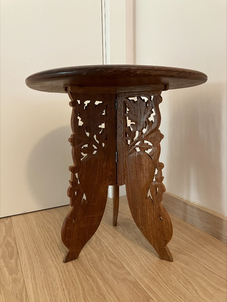 table d'appoint anglo-indienne, Rond, Moins de 55 cm, Enlèvement, Utilisé