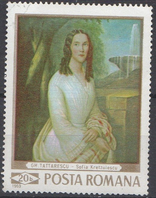 Roemenië - "Sofie Kretzulescu" - Georghe Tattarescu - 1969, Timbres & Monnaies, Timbres | Europe | Autre, Enlèvement ou Envoi