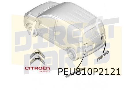 Citroën Nemo embleem tekst ''Citroën'' laaddeur L Origineel!, Autos : Pièces & Accessoires, Carrosserie & Tôlerie, Neuf, -, -