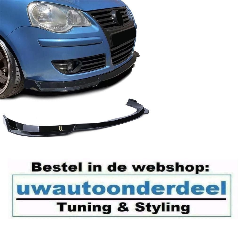 Spoiler Voorspoiler Splitter Lip Hoogglans Zwart Voor VW Pol, Verzenden