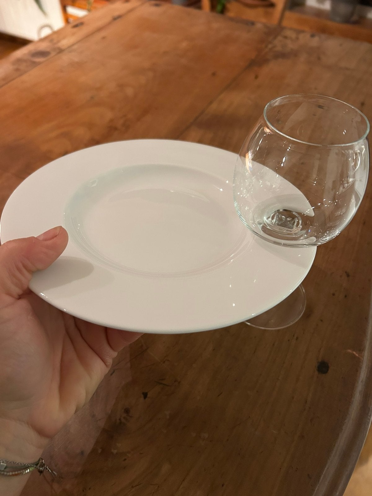 Borden voor walking dinner, Ophalen, Nieuw, Porselein, Bord(en)