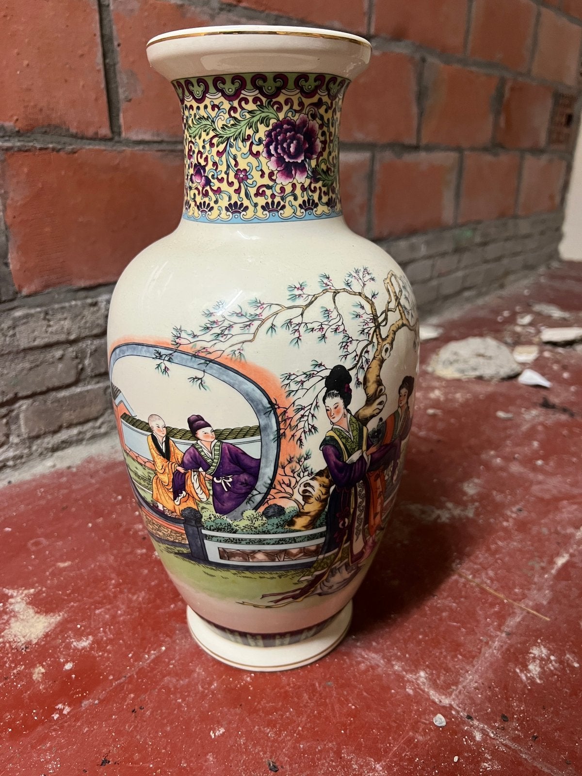 Prachtige vintage Italiaanse Chinoiserie vaas, Antiquités & Art, Antiquités | Vases, Enlèvement
