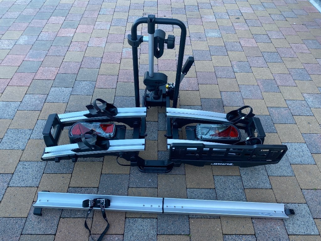 EUFAB 2 PREMIUM 2 PLUS FIETSENDRAGER, Ophalen, 2 fietsen, Zo goed als nieuw, Trekhaakdrager
