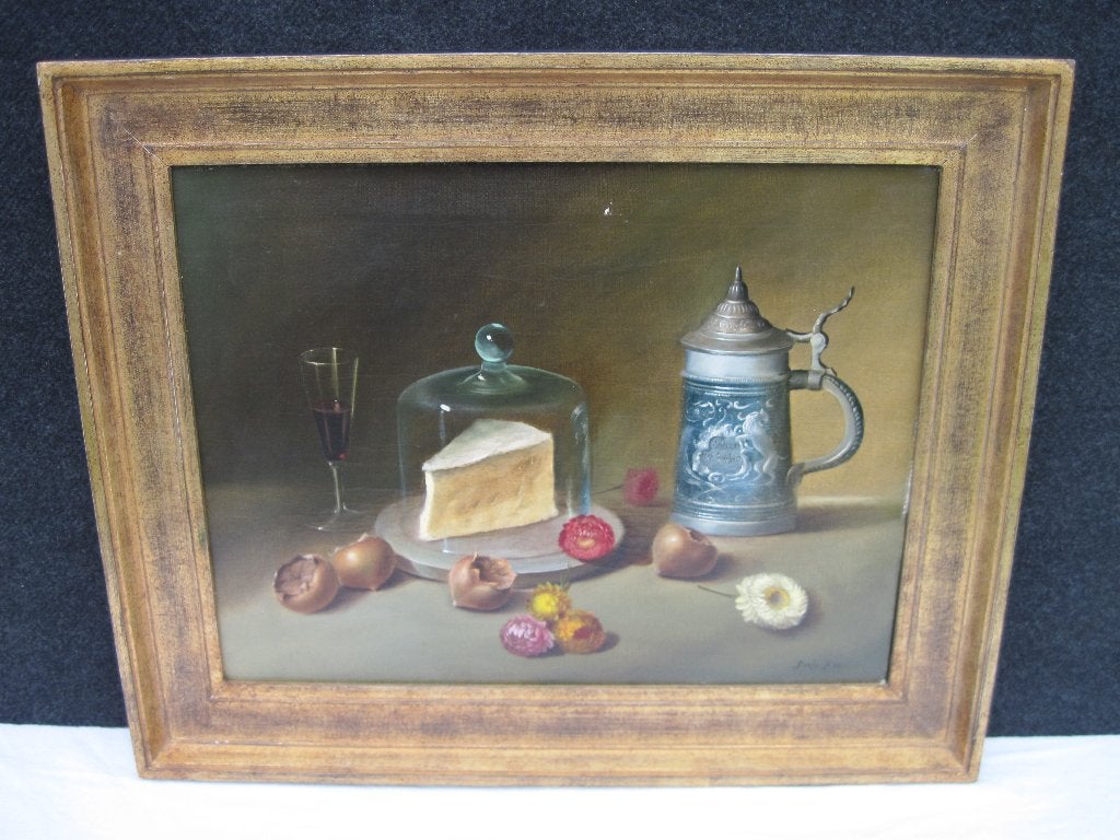 Peinture de nature morte Bals H, Antiquités & Art, Enlèvement ou Envoi, Nature morte, Toile