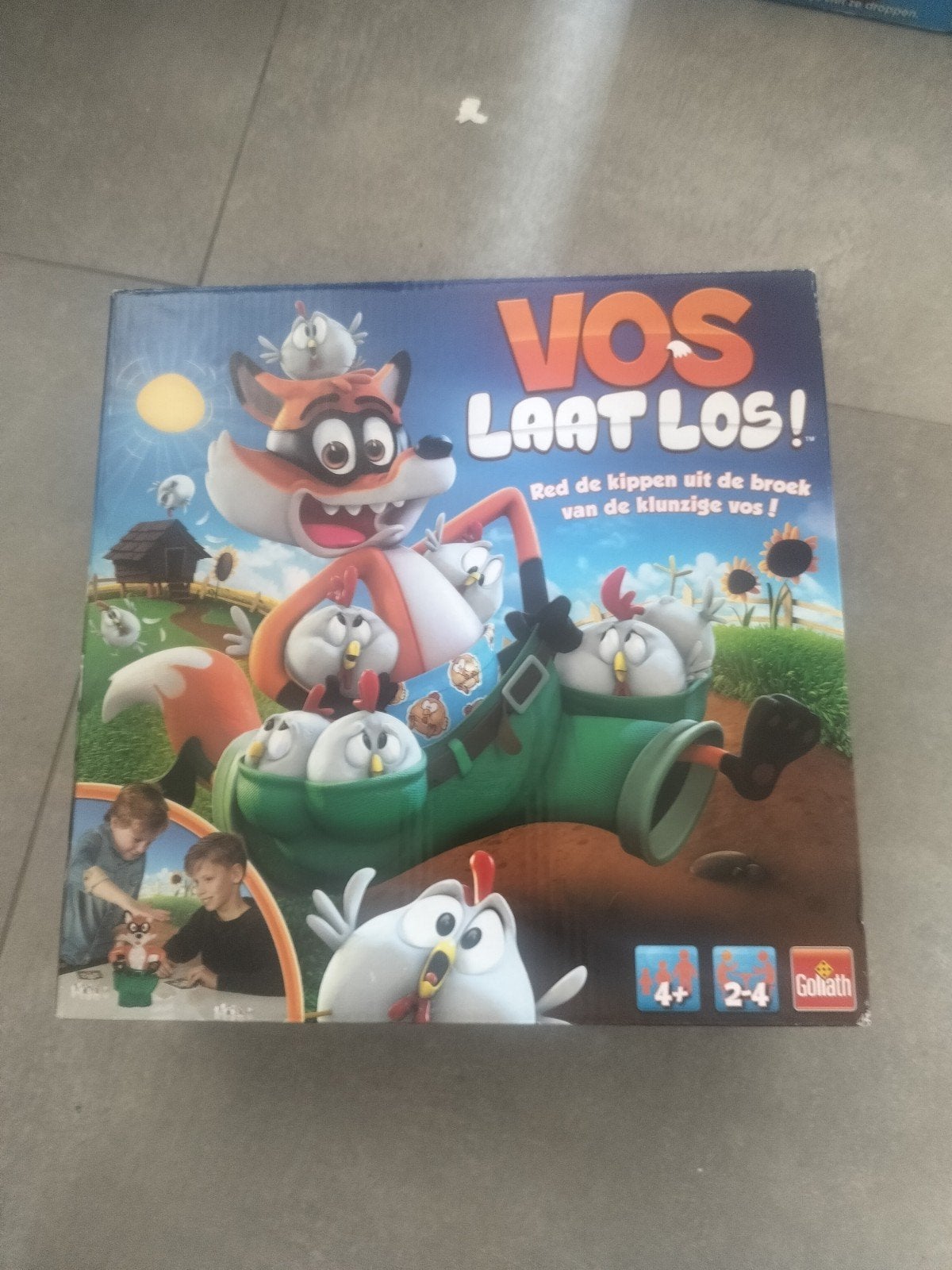 spel vos laat los, Een of twee spelers, Ophalen, Gebruikt, Goliath