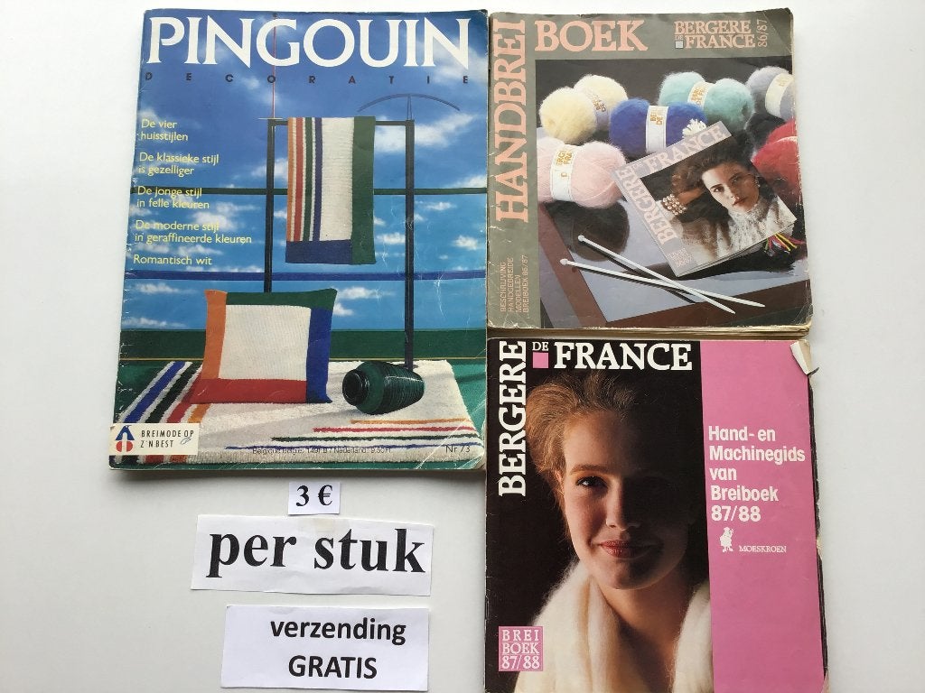 3 livres en tricot pour 3€ et livraison gratuite, Hobby & Loisirs créatifs, Tricot & Crochet, Enlèvement ou Envoi, Comme neuf