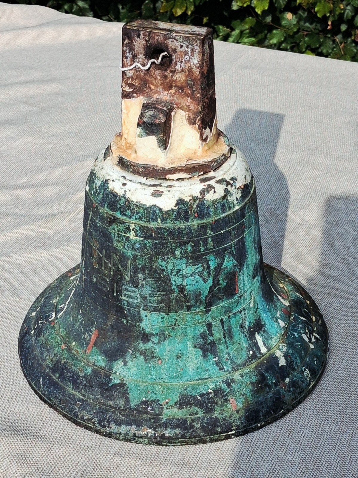 Indrukwekkende scheepsbel vrachtschip Dinara, Enlèvement ou Envoi, Bronze