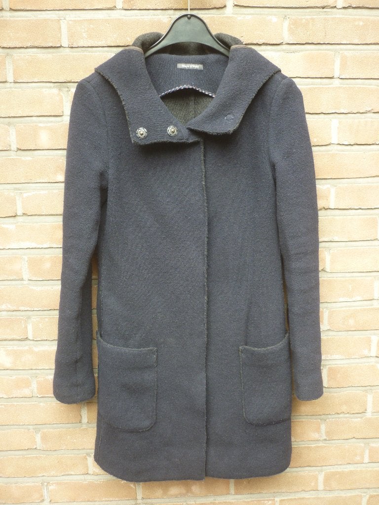 Wollen-Polyamide Lange Jas Marc O'Polo, Blauw, Ophalen of Verzenden, Zo goed als nieuw, Marc o'polo