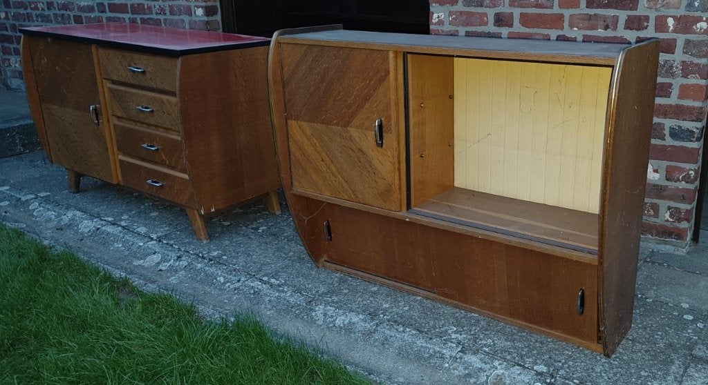 Kast, Huis en Inrichting, Ophalen, Gebruikt, 100 tot 150 cm, Met lade(s)