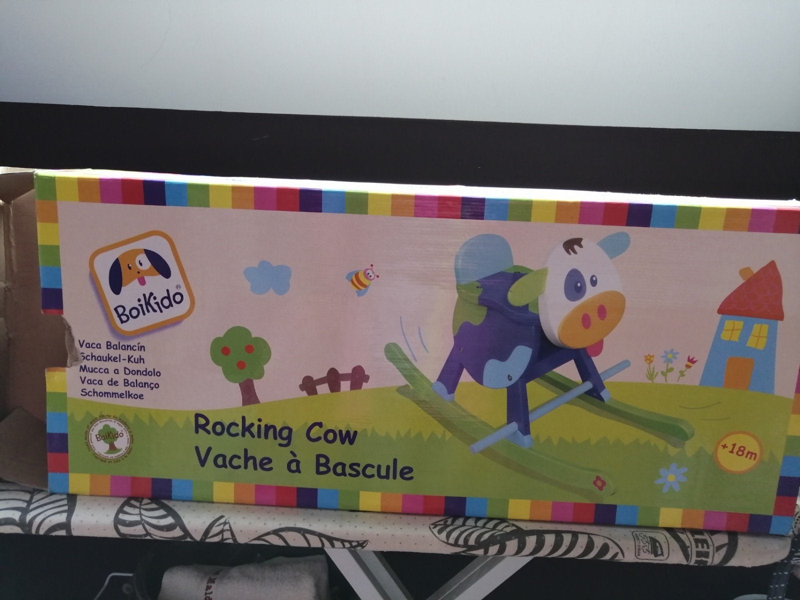 Bokido houten schommelkoe nieuw nooit uitgepakt, Kinderen en Baby's, Speelgoed | Hobbelfiguren, Ophalen of Verzenden