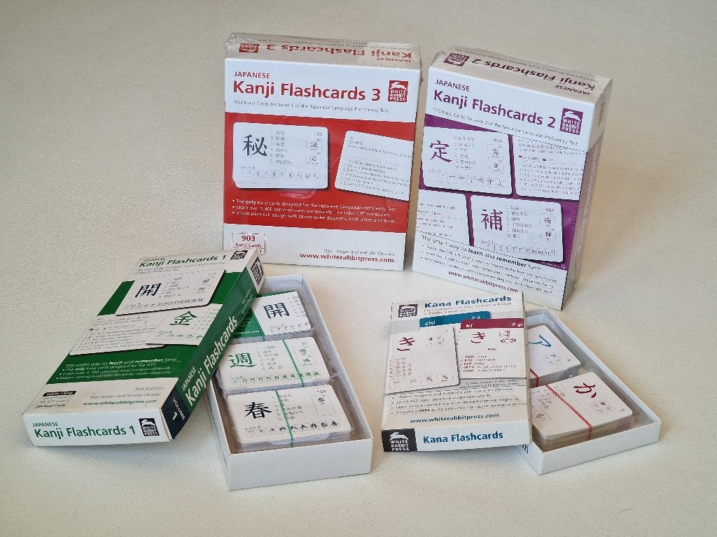 White Rabbit Press Kana + Kanji Flashcards Level 1, 2, 3, Livres, Langue | Langues Autre, Neuf, Non-fiction, White Rabbit Press