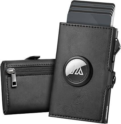 AirTag herenportemonnee | RFID bescherming | GRATIS LEV, -, Verzenden, Zwart, -