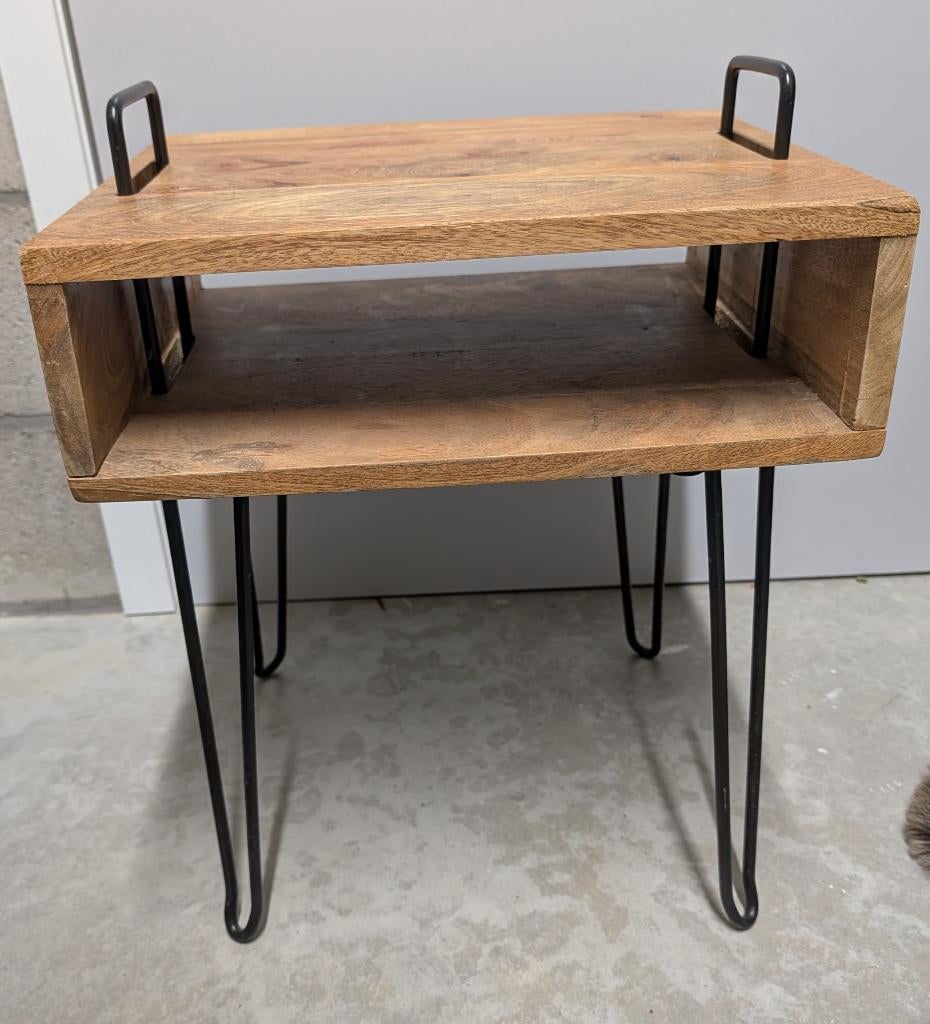 Salontafel  +  bijzettafeltje, Ophalen, Mahoniehout, 100 tot 150 cm, 50 tot 100 cm