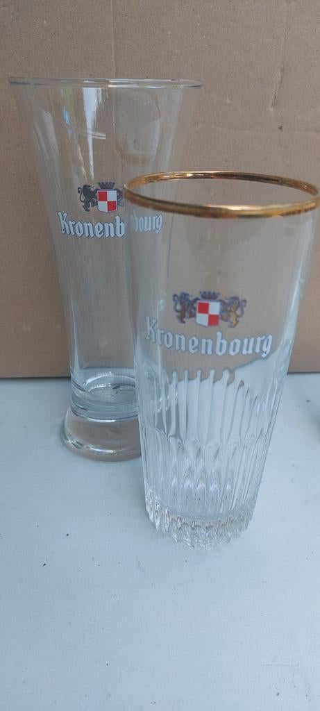 2 kronenbourg glazen, Verzamelen, Ophalen of Verzenden, Zo goed als nieuw