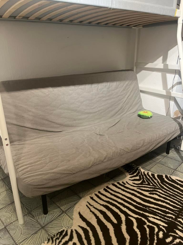 Slaapbank, Gris, Queen size, 140 cm, Enlèvement
