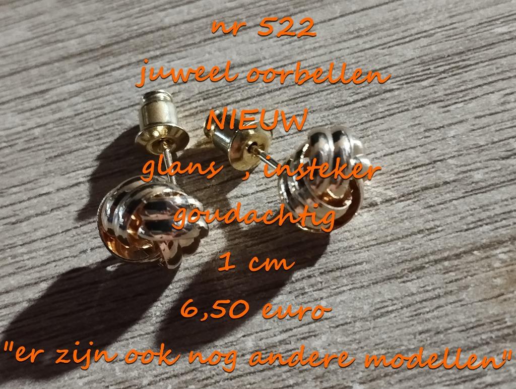 522. Juweel : oorbellen , NIEUW ,  verzending gratis, Overige materialen, Verzenden, Nieuw, Knopjes of Stekers