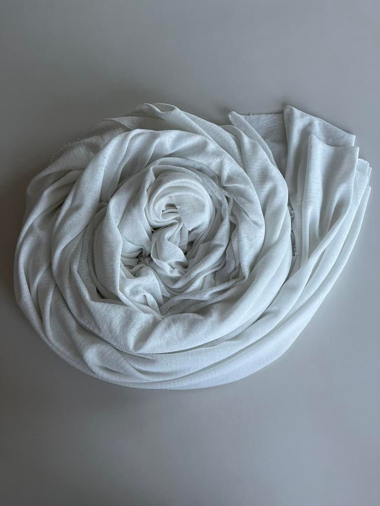 Witte , doorzichtige stretch stof, Hobby en Vrije tijd, 120 cm of meer, Wit, Nieuw, Ophalen of Verzenden