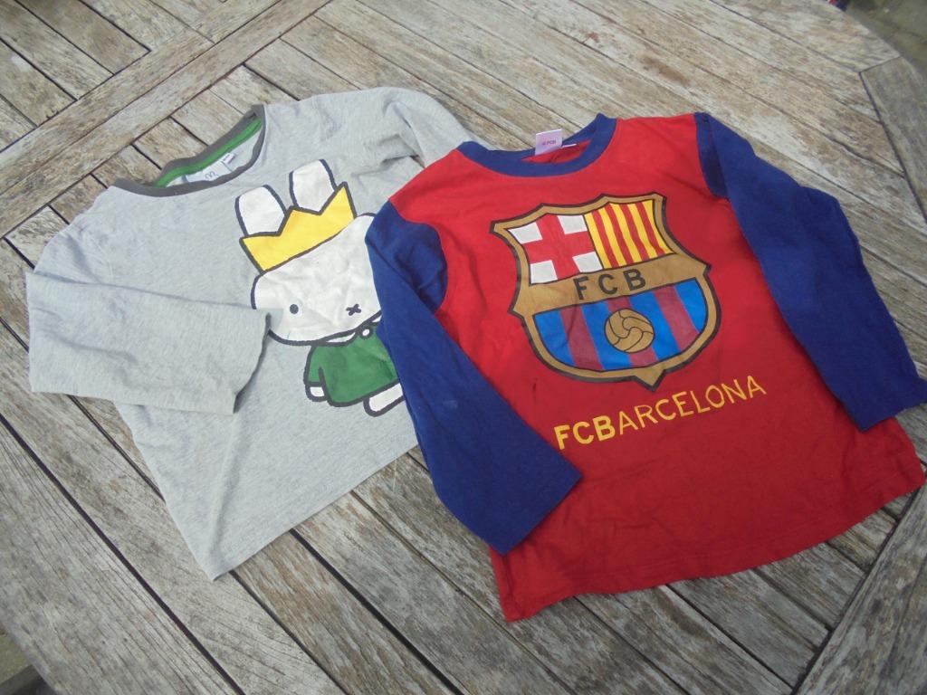 2x T-shirt lange mouw maat98/104, Kinderen en Baby's, Ophalen of Verzenden, Gebruikt, Jongen, Shirt of Longsleeve