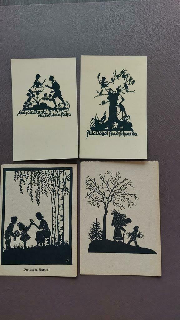 Silhouette kaarten. 11 stuks, Ophalen of Verzenden