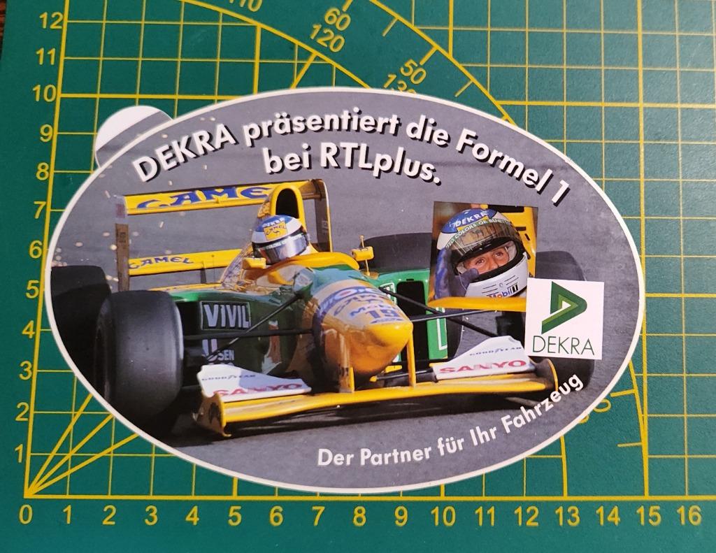 Sticker F1 Benetton Ford Michael Schumacher 1992 Dekra, Enlèvement ou Envoi