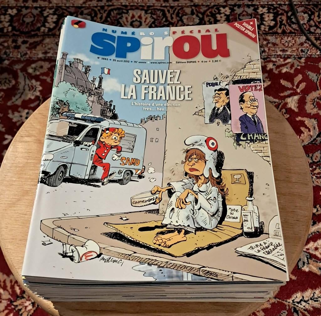 Spirou tijdschrift, Boeken, Stripverhalen, Gelezen, Spirou, Ophalen of Verzenden, Meerdere stripboeken