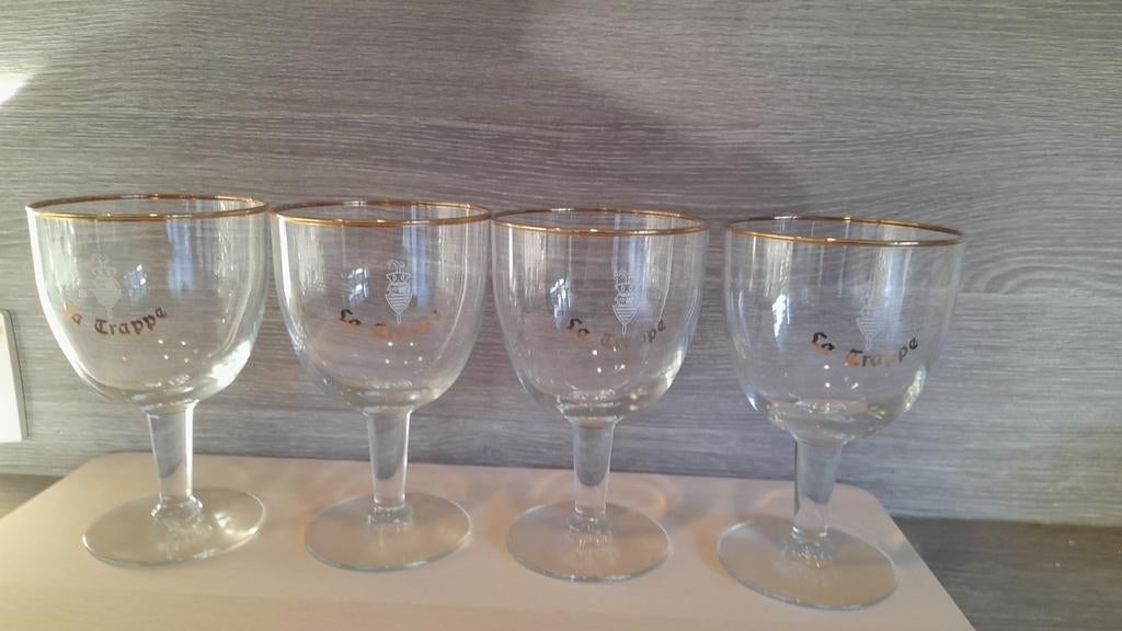 4 verres La Trappe, Enlèvement ou Envoi, Comme neuf