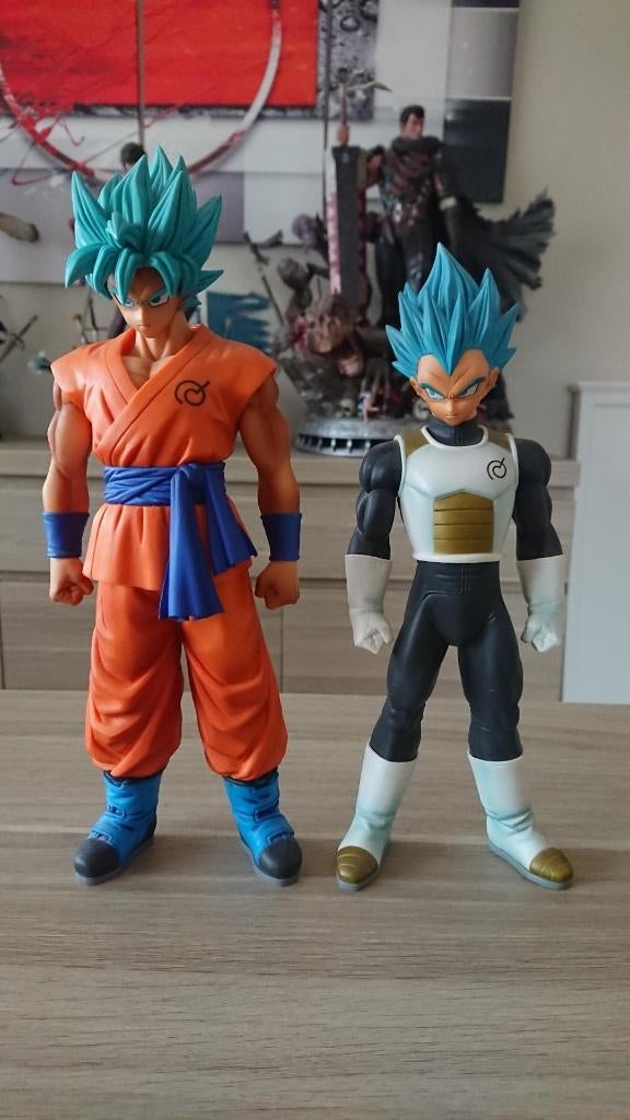 Goku & Vegeta SSJ Blue Dragon Ball Z La Résurrection Freezer, Collections, Statues & Figurines, Comme neuf, Enlèvement ou Envoi