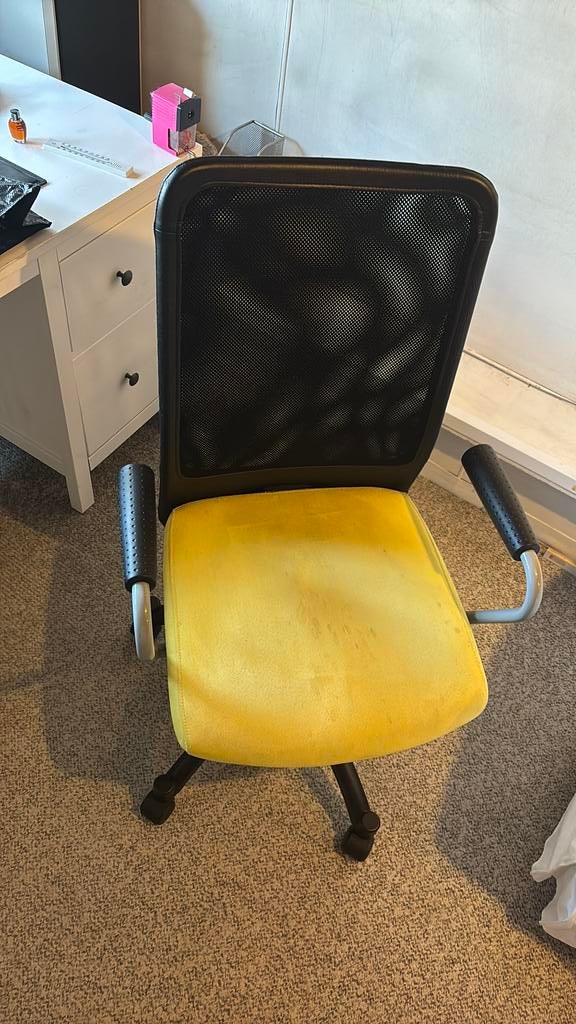 Bureaustoel, Ophalen, Gebruikt, Geel, Bureaustoel