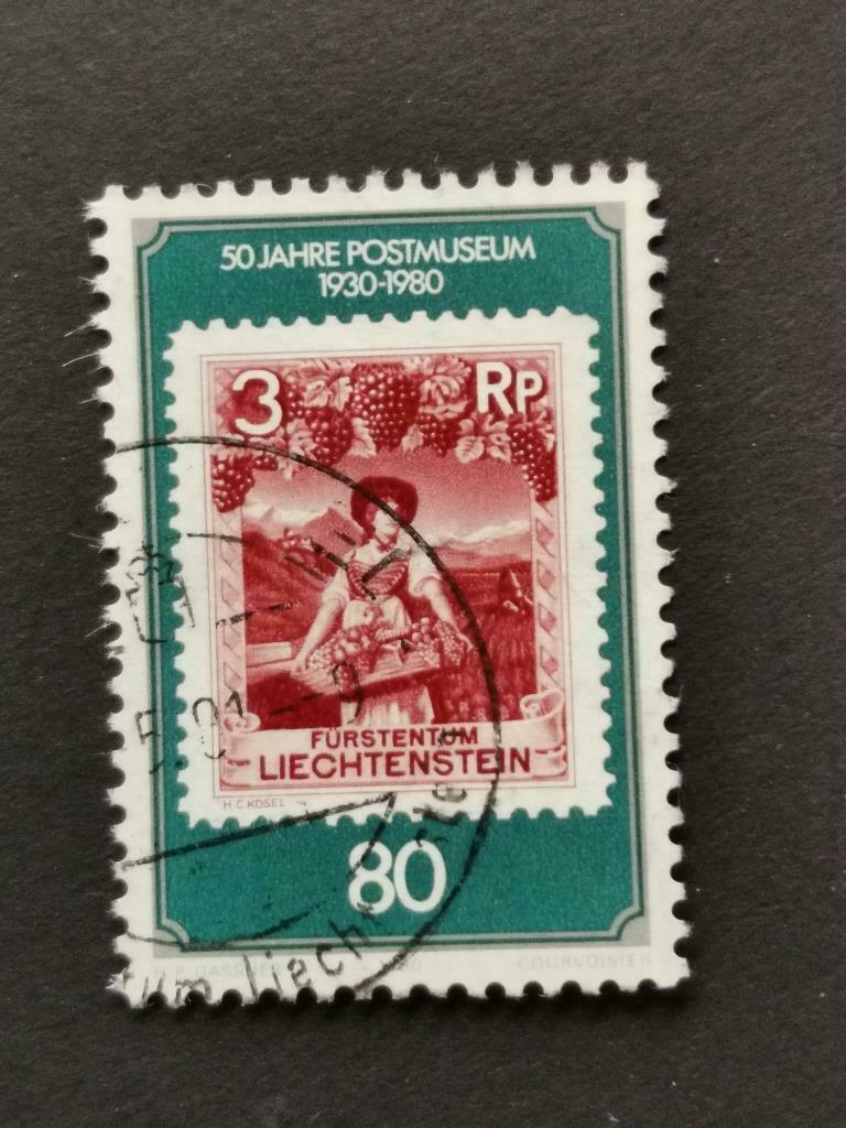 Liechtenstein 1980 - postmuseum, Verzenden, Gestempeld