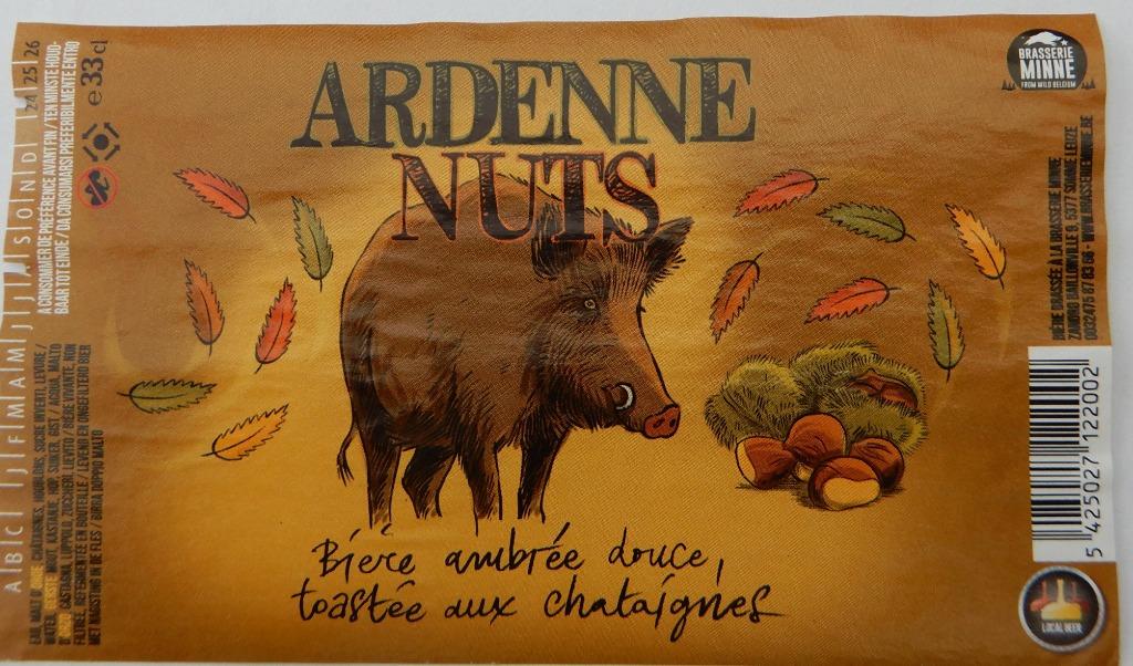 Etiquette bière Noix d'Ardenne brasserie Minne (7t7), Enlèvement ou Envoi, Utilisé